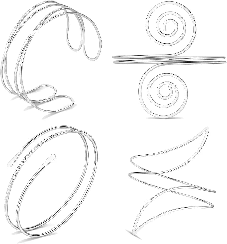 FIRAZIO 4PCS Arm Cuff Jewelry for Women