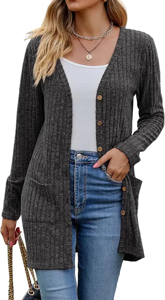 Witsmile Womens 2026 Spring Fashion Cardigan Lightweight Soft Knit Long Top