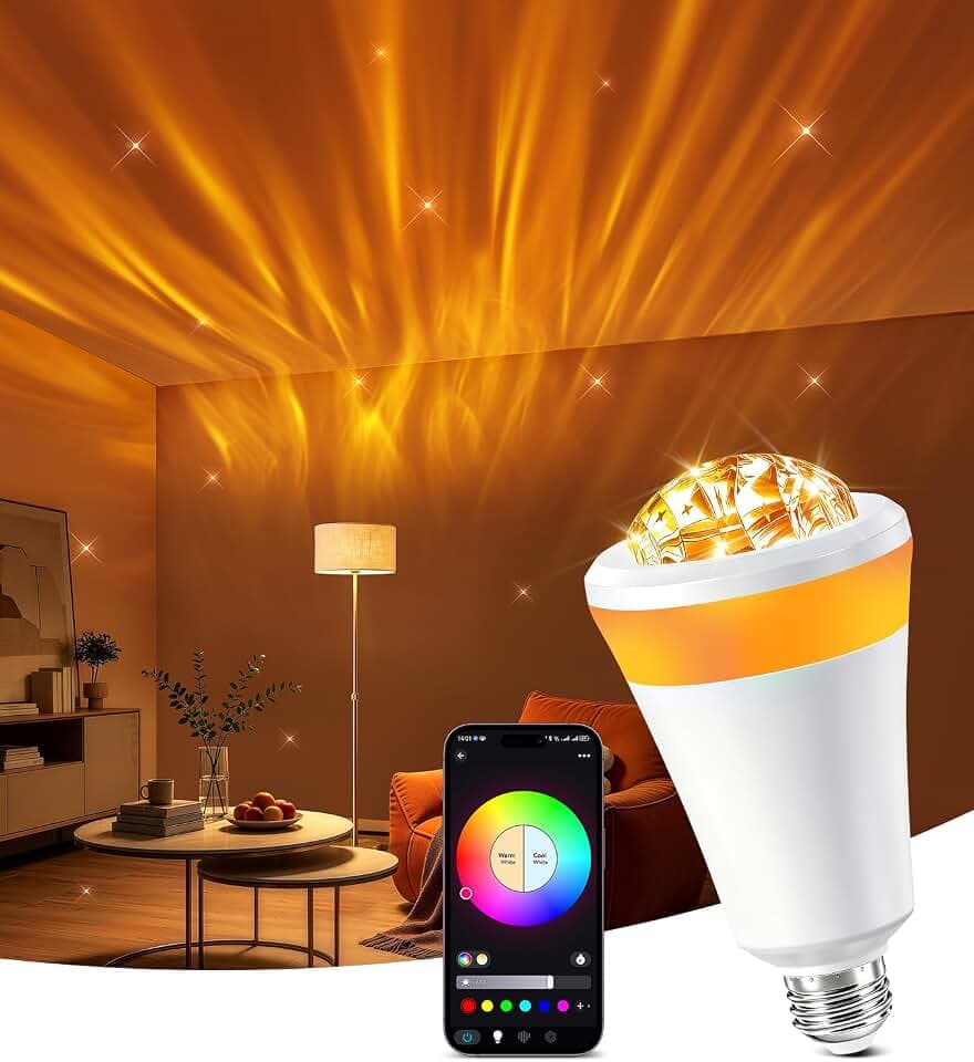 PIKOY Smarte Glühbirne E27,16 Mio Farben Aurora Lampe, WLAN Smart Home