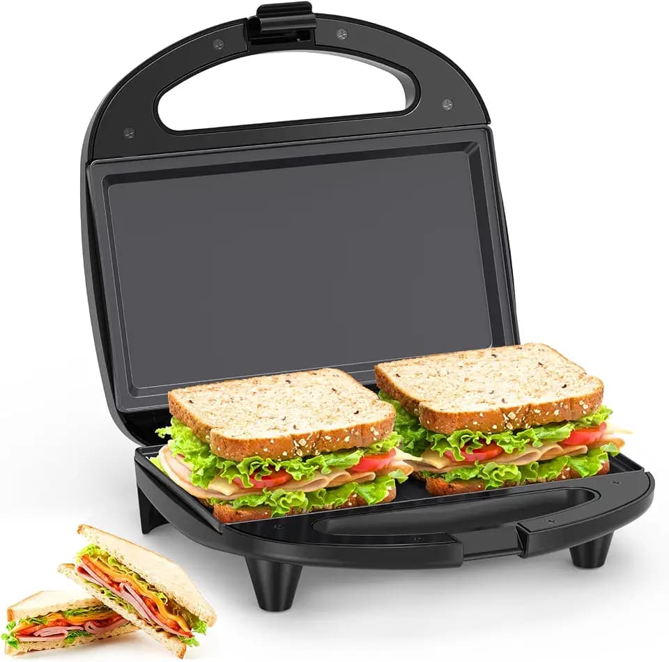 OSTBA Panini Press Sandwich Maker, 2-Slice Grilled Cheese Maker