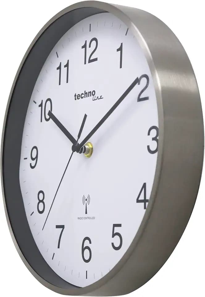 Technoline WT 8925 Funkwanduhr 30 cm – DCF Funkuhr mit automatischer Zeiteinstellung | modernes Design | präzises Quarzwerk | große Ziffern | batteriebetriebene Wanduhr für Büro | Küche & Wohnzimmer