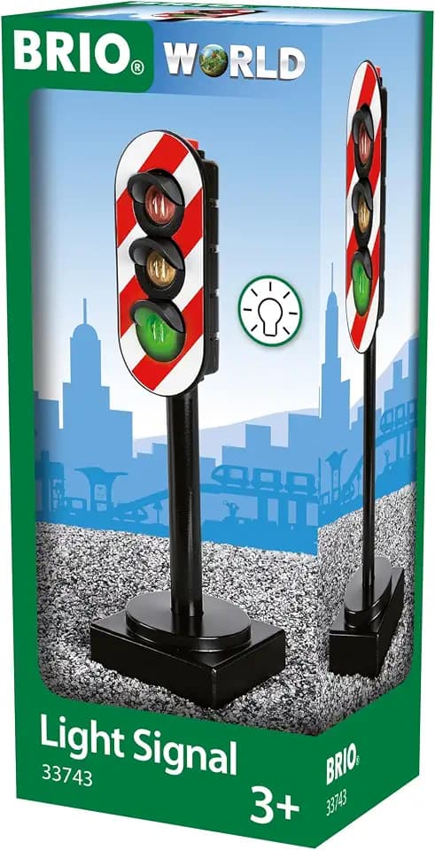 BRIO World Ampel - Spielzeug ab 3 Jahre | BRIO Holzeisenbahn-Zubehör, Kleinkindspielzeug, Geschenk für Jungen und Mädchen