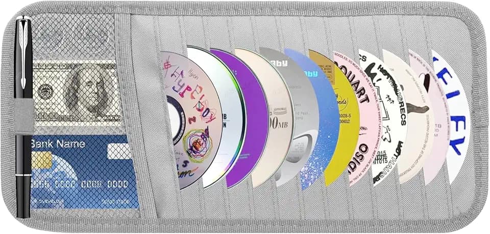 CD Visor Holder for Car, Large Capacity CD & DVD Visor Case