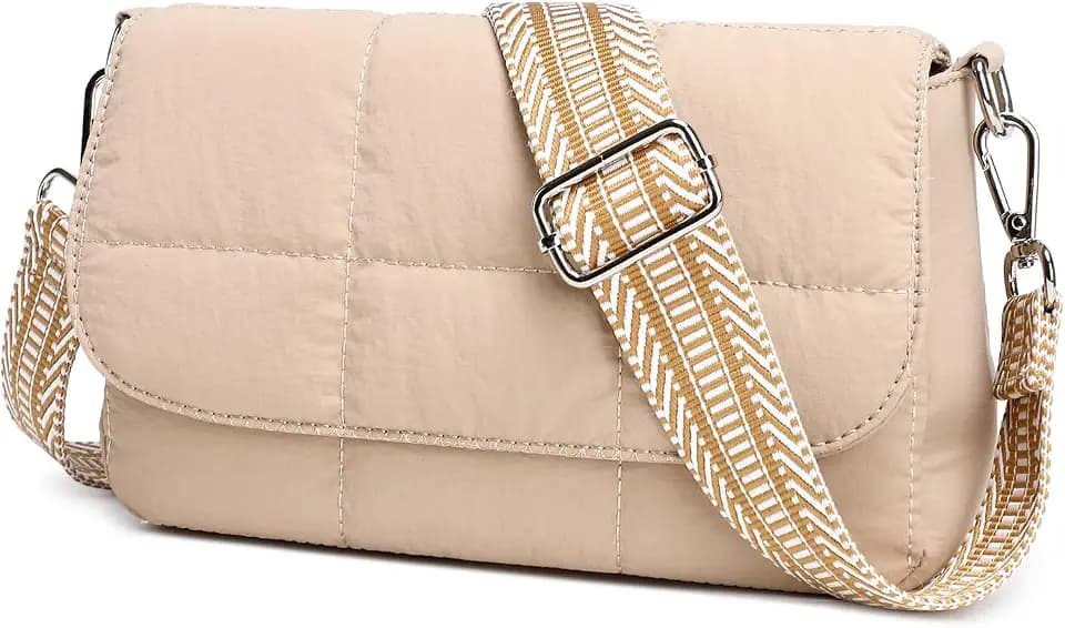 JEEHAN Quilted Crossbody Bags for women Designer Shoulder Handbags Small Purse