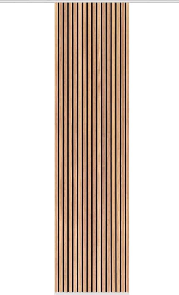 Schiebegardine PANILO, Seidenoptik, Blickdicht, 245x60 cm, Paneele, Farbe:braun, Größe:245 x 60 cm, Anzahl:1x