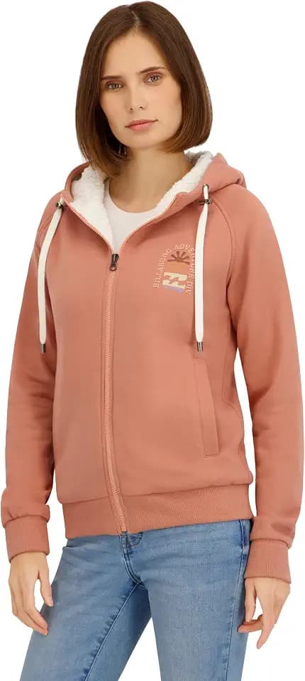 Billabong Women's Full Zip Sherpa Lined Hoodie Jacket