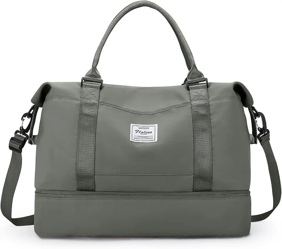 Travel Duffel Bag with Shoes Compartment, Weekender Bags for Women
