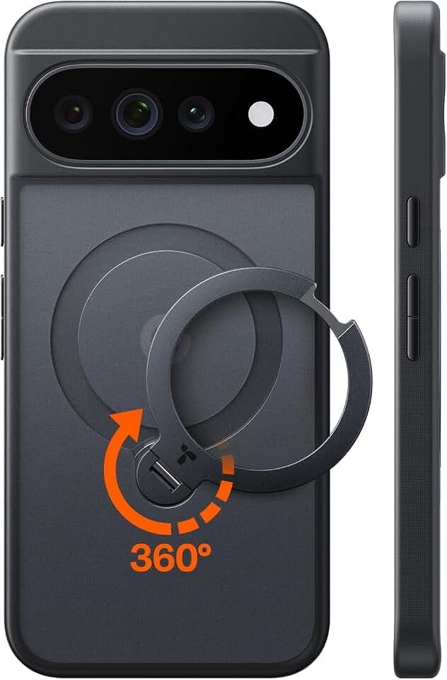TORRAS Ostand Q3 Spin für Google Pixel 11 Pro Hülle 360° Ständer Schwarz