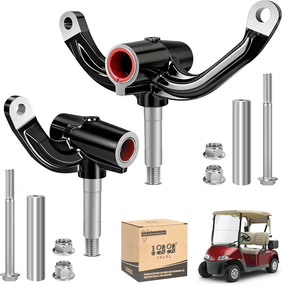 10L0L Golf Cart Spindle Assembly for EZGO RXV 2008-Up with Main Stud & Bolt, Passenger & Driver Side, OEM# 601413 607413 607411 611271 610802