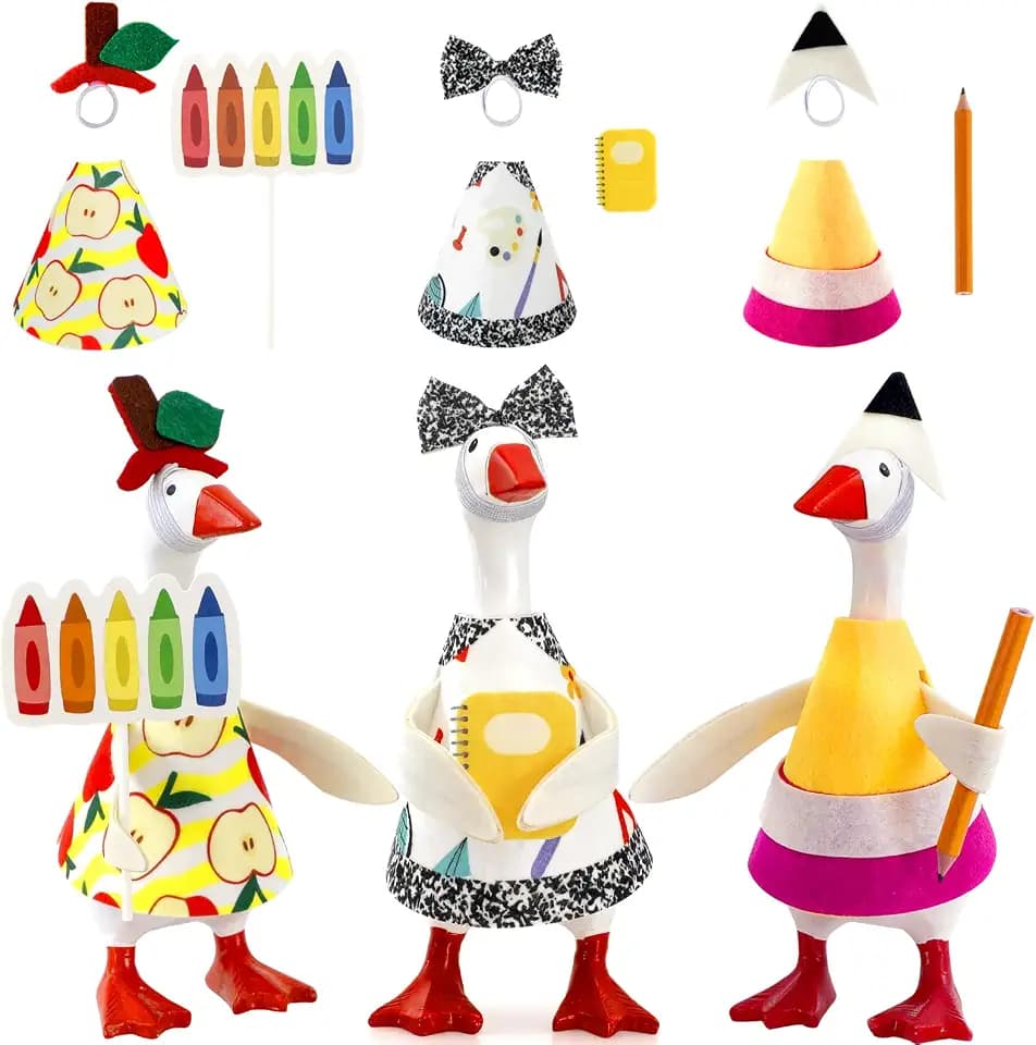 7 Inch Desk Goose Outfits, Back to School Desk Goose Cloths Accessories
