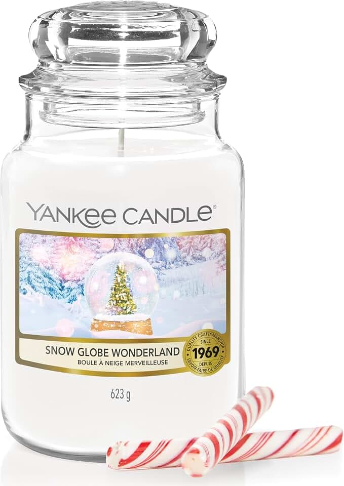 Yankee Candle Duftkerze | Große Snow Globe Wonderland Duftkerze im Glas | Snow Globe Wonderland Kollektion | Brenndauer: bis zu 150 Stunden | Perfekte Geschenke für Frauen