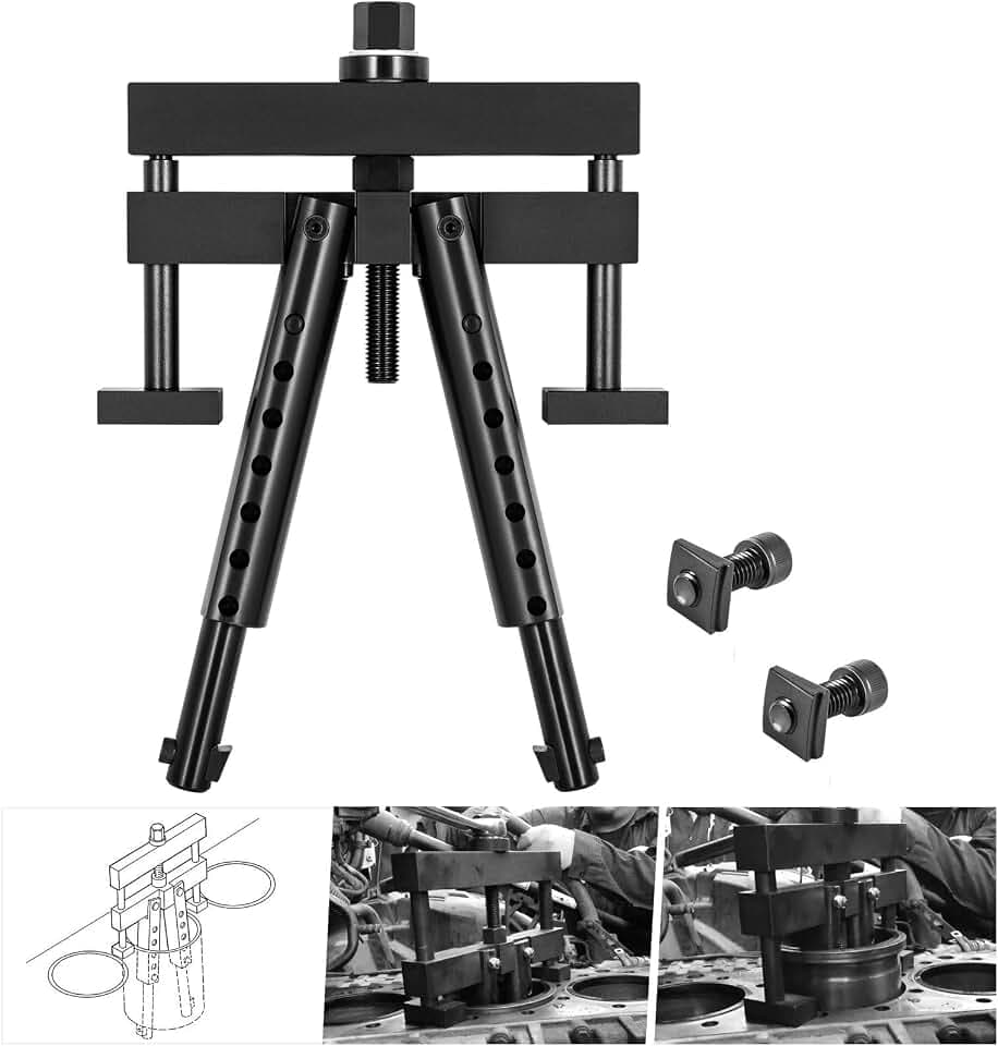 Universeller Zylinderauskleidungsabzieher – robuster Dieselmotor-Zylinderauskleidungsabzieher für Mack Cummins CAT auf Nassfolie von 9,5 cm bis 15,2 cm Bohrung, Alternative zu PT-6400-C M50010-B