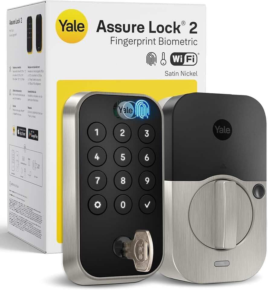 Yale Assure Lock 2 Touch Fingerprint Deadbolt with Wi-Fi, Satin Nickel
