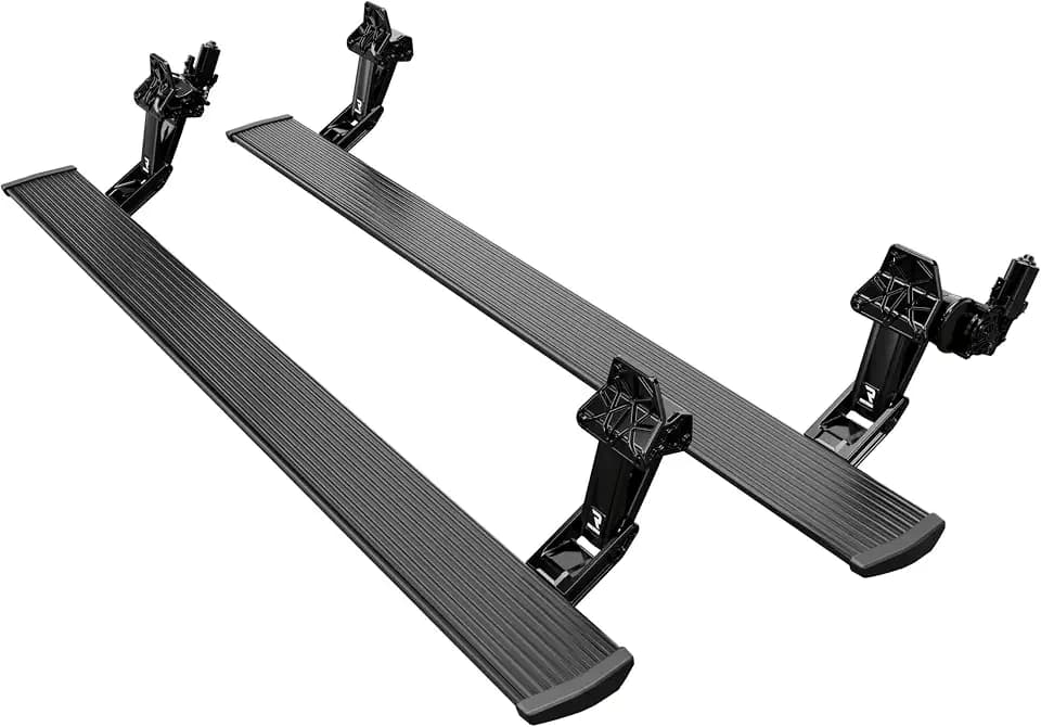 RealTruck AMP Research PowerStep Plug-N-Play Retractable Electric Truck Steps with LED Step Lights | Fits 2021 - 2026 Ford F-150 (Excludes PowerBoost) | 76152-01A