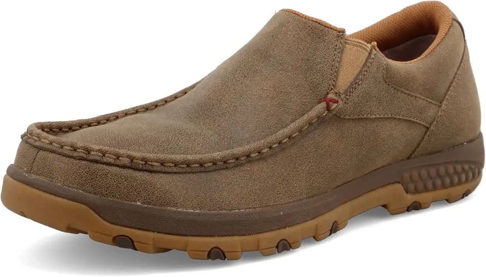 Twisted X Mens Slip on Driving Moc Shoe with Cellstretch