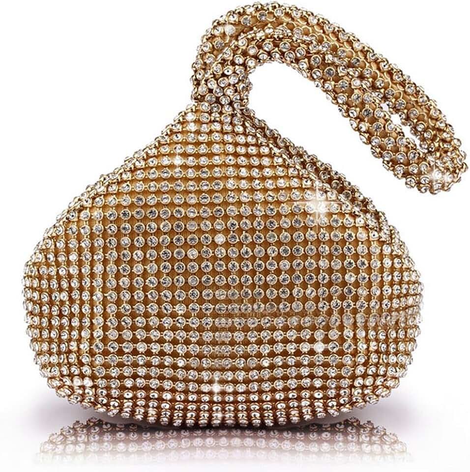 J&G dreieckige Rhinestone Strass Damen Unterarmtasche Abendhandtasche Party Tasche Hochzeit Handtasche