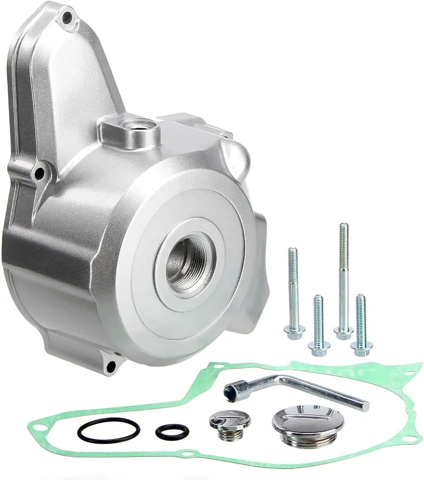 6 Coils Stator Cover, Left Side Stator Cover for Elec Start Engines suit for 70cc 90cc 110cc 125cc GoKart ATV Dirt Bikes, Electric Start Engine Stator Cover (Silver)