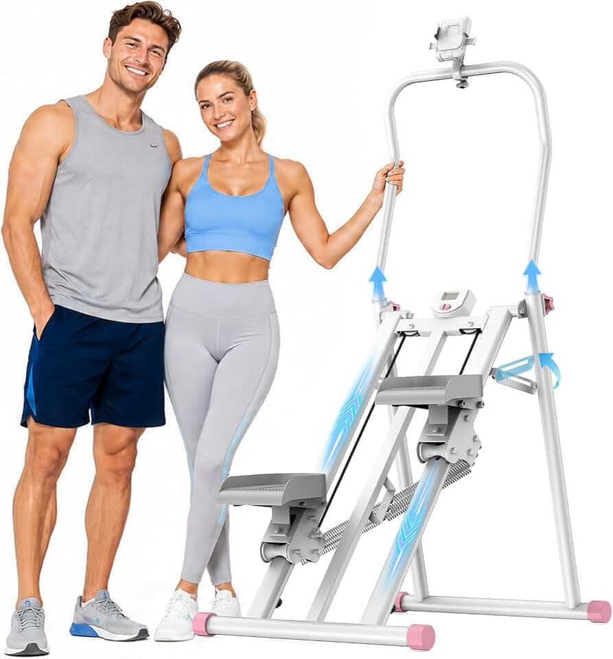 HXD-ERGO Stair Stepper for Home with 3-Level Resistance and 2 Incline Modes