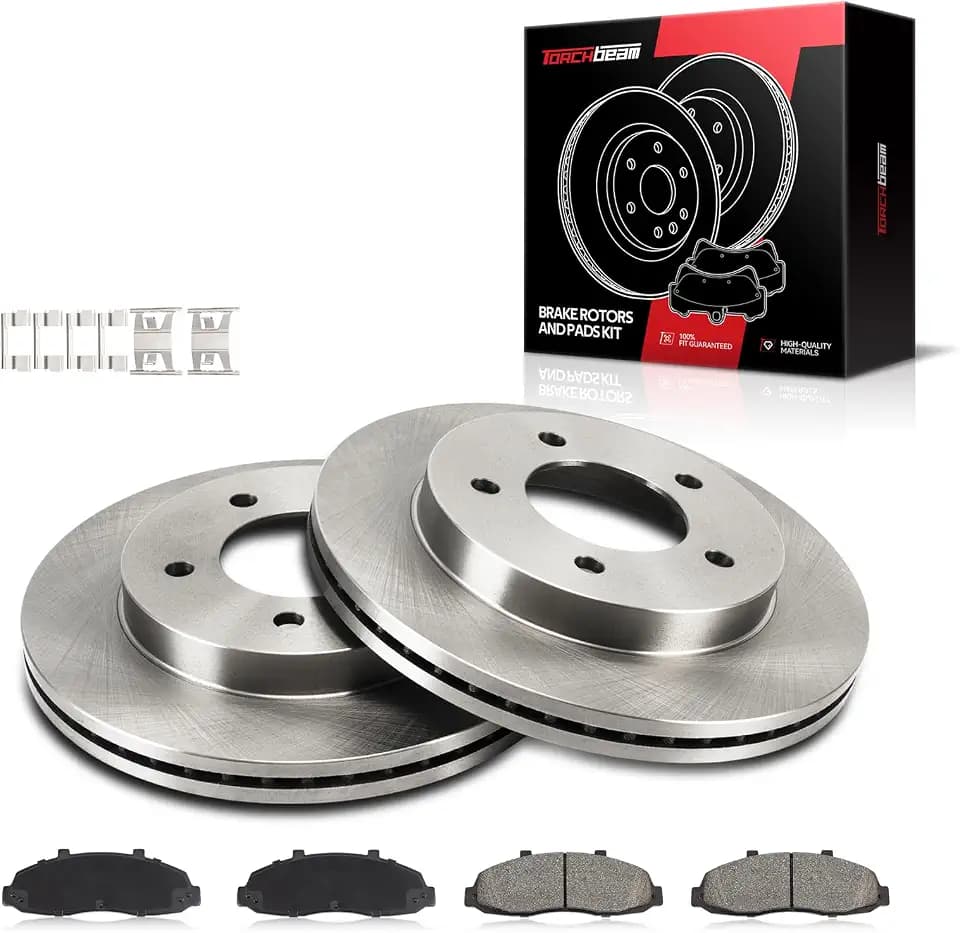 Front Brake Kit, Precision Balance Brake Rotors Ceramic Brake Pads for 1997-2003 Ford F-150 5.4L, 1997-2003 Ford F-150 4.6L, 1997-2003 Ford F-150 4.2L,54042 D679