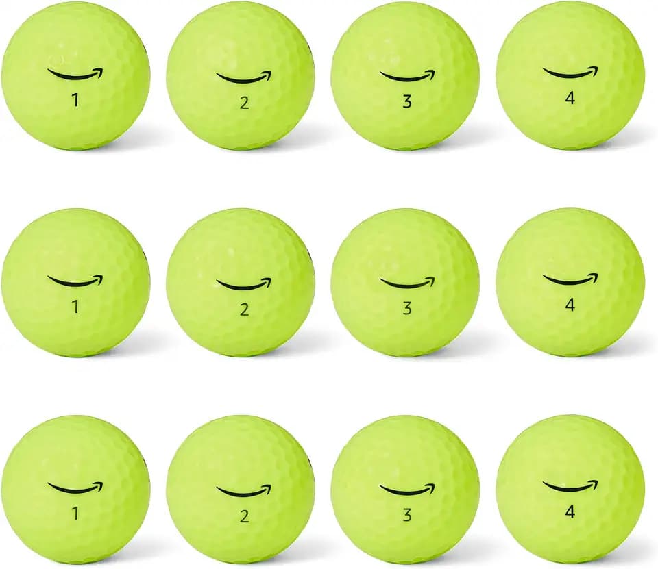 Amazon Basics Core Soft Golf Balls, Low Compression, Side Stamp Alignment