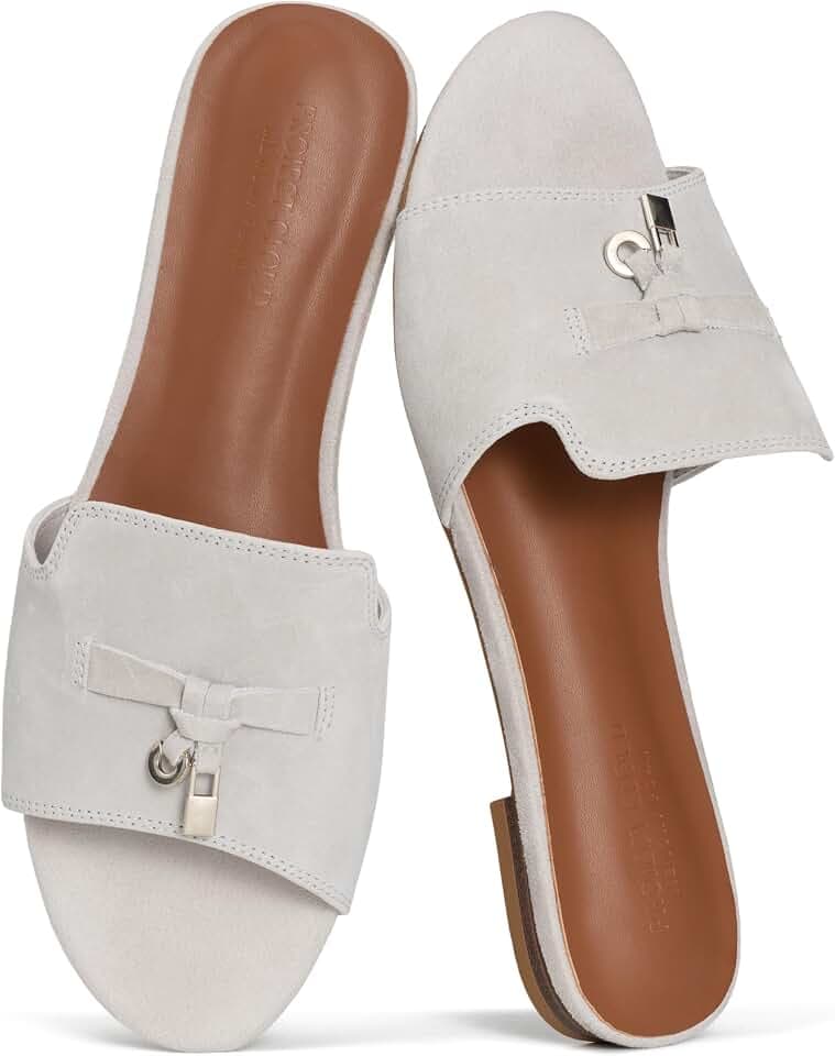 100% Genuine Leather Dressy Flat Sandals Women Designer Sandals for Women