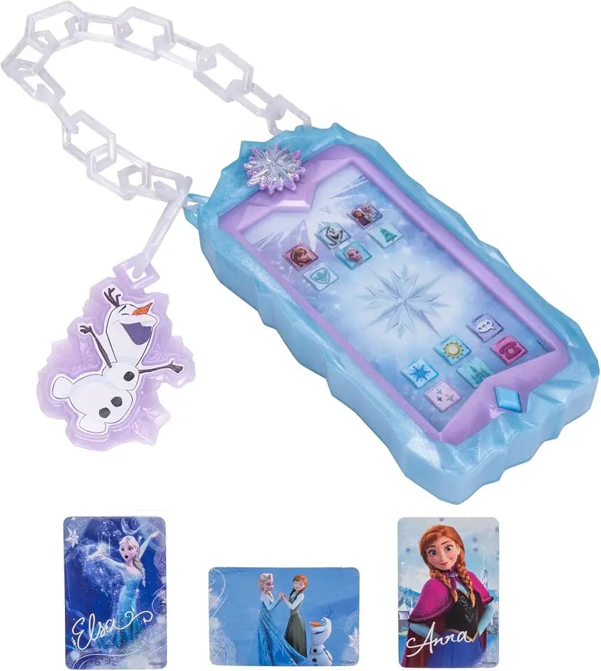 Disney Frozen ICY Magic Phone with Phone Case with Stylish Handle for On-The-Go Adventures - Features ICY Lights, Real Phone Sounds & Phrases from Anna, Elsa & Olaf!