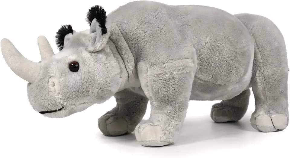 Ice King Bear Wild Animal Stuffed Animals Plush Toy (Grey Rhinoceros 14in)