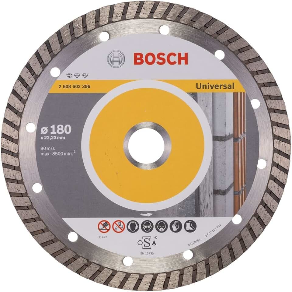 Bosch 1x PRO Multi Material Turbo Diamanttrennscheibe, 180 × 22,23 × 10 mm