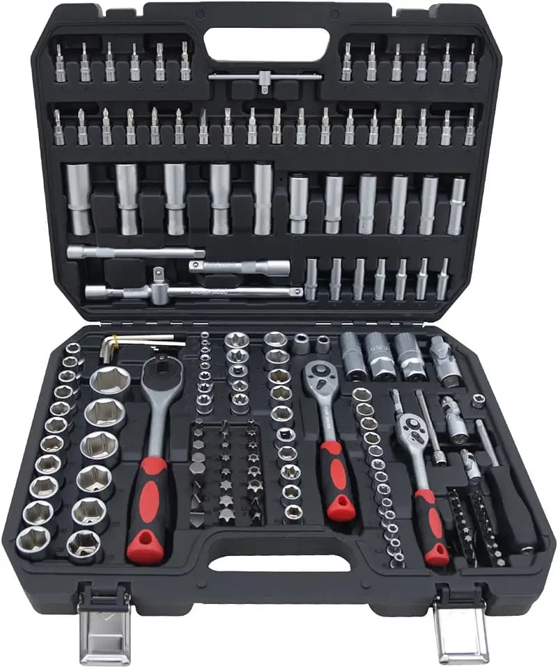 Hantinstom 171pcs Sockets Set Comprehensive Hand Tool Set Perfect for Home Essentials College Dorm Car Emergency Kit Ideal Apartment Essentials & Men’s Tools Gift