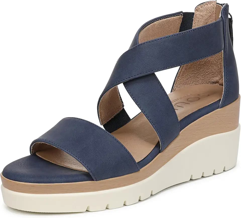 Naturalizer Women Goodtimes Casual Ankle Straps Wedge Sandal