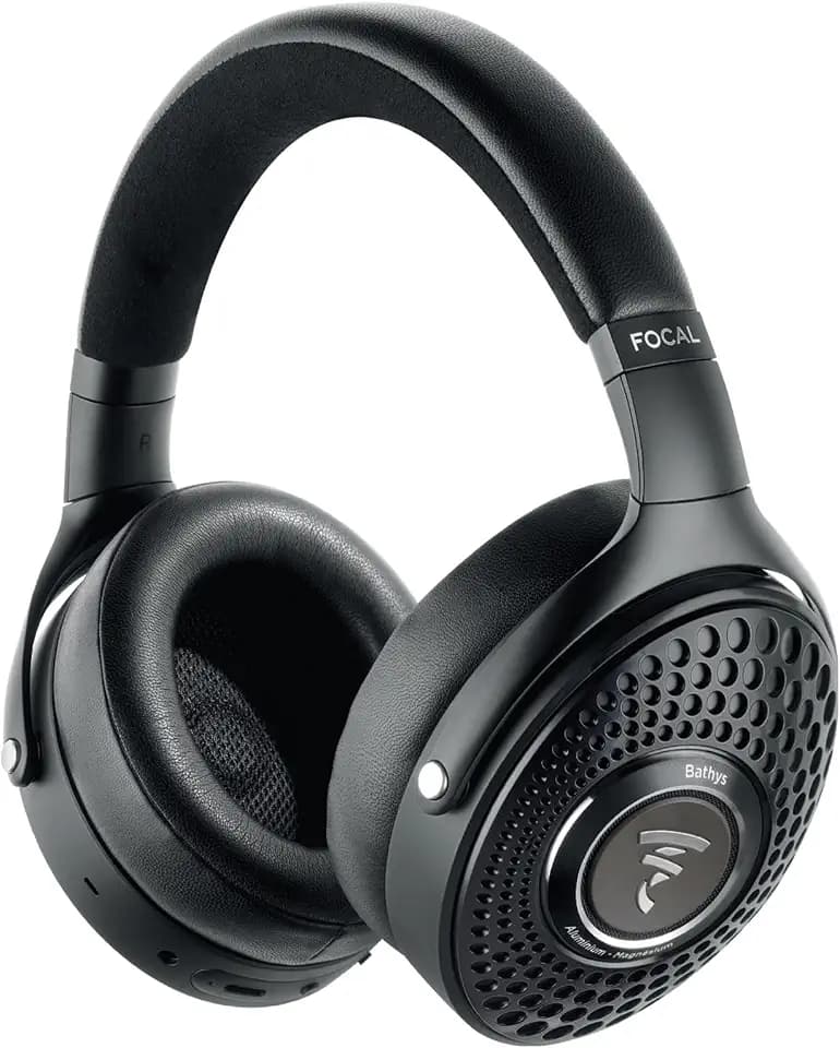 Focal Bathys Over-Ear Hi-Fi Bluetooth Wireless Headphones with Active Noise Cancellation (Deep Black)