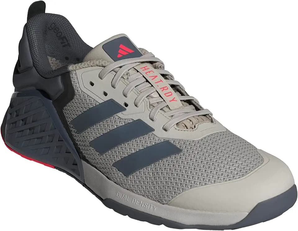 Adidas Unisex-Adult Dropset 3 Training, Wonder Alumina/Onix/Lucid Red, 4