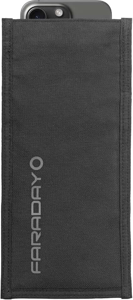 Faraday Defense Faraday Bag Jacket Pro for Phones | Magnetic Closure, Shielding - Law Enforcement & Military, Travel & Data Security, Privacy, Anti-Tracking Anti-Hacking Black (Phone Vertical)