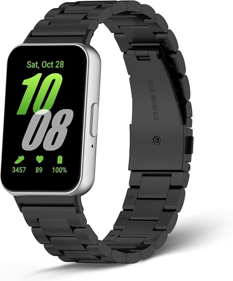 Verstellbares Edelstahl Ersatzarmband für Samsung Galaxy Fit 3