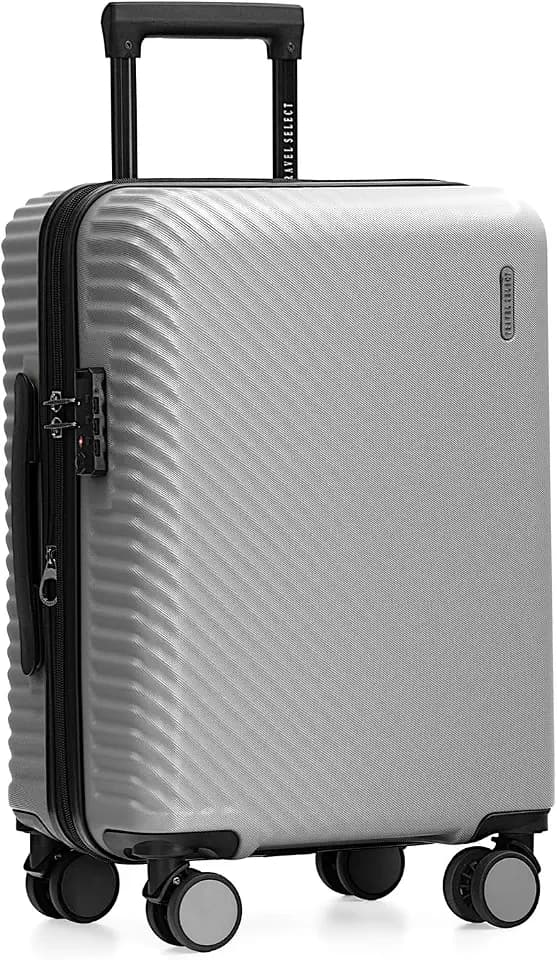 Travel Select Bridgetown Hardside Expandable Luggage w/TSA Lock, Silver, 21-Inch Carry-on
