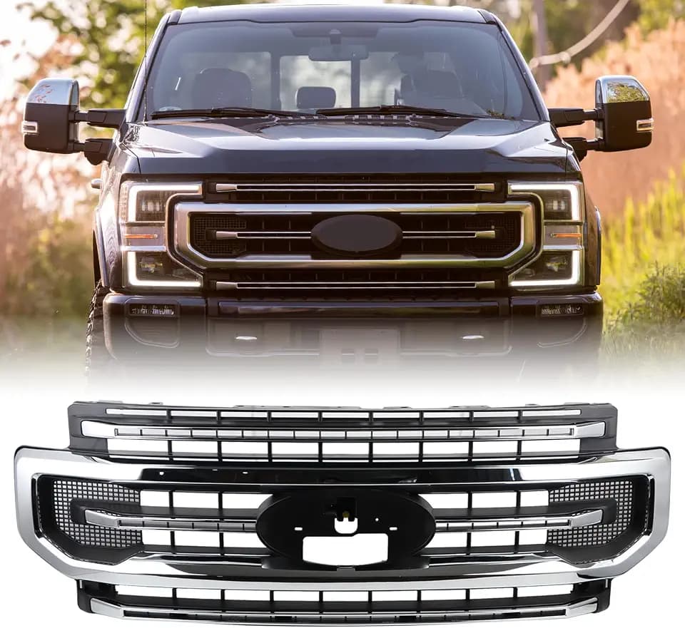 Chrome Plating Grille Fit for 2020-2022 Ford F-250 F-350 Super Duty