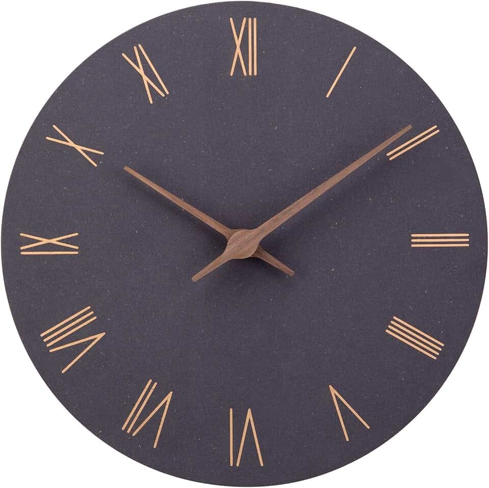 ACCSHINE MDF Holz Wanduhr Ohne Tickgeräusche 30cm Groß