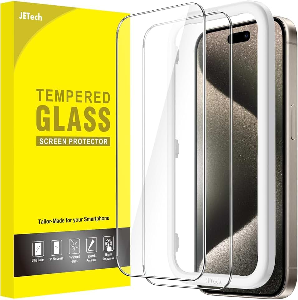 JETech Screen Protector for iPhone 15 Pro Max, 2-Pack