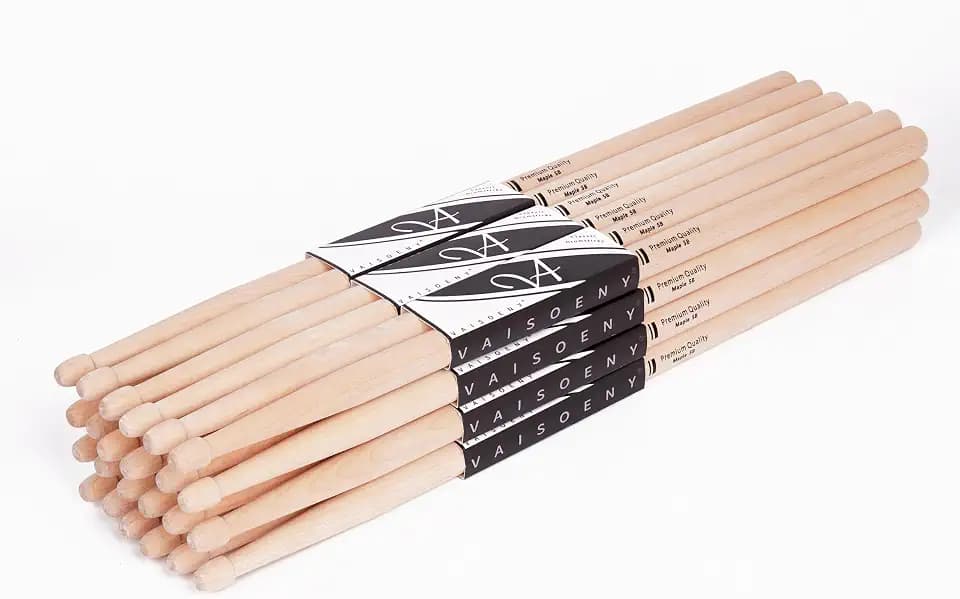 5B Drumsticks für Schlagzeug, Ahornholz mit Tropfenspitze, 12 Paar