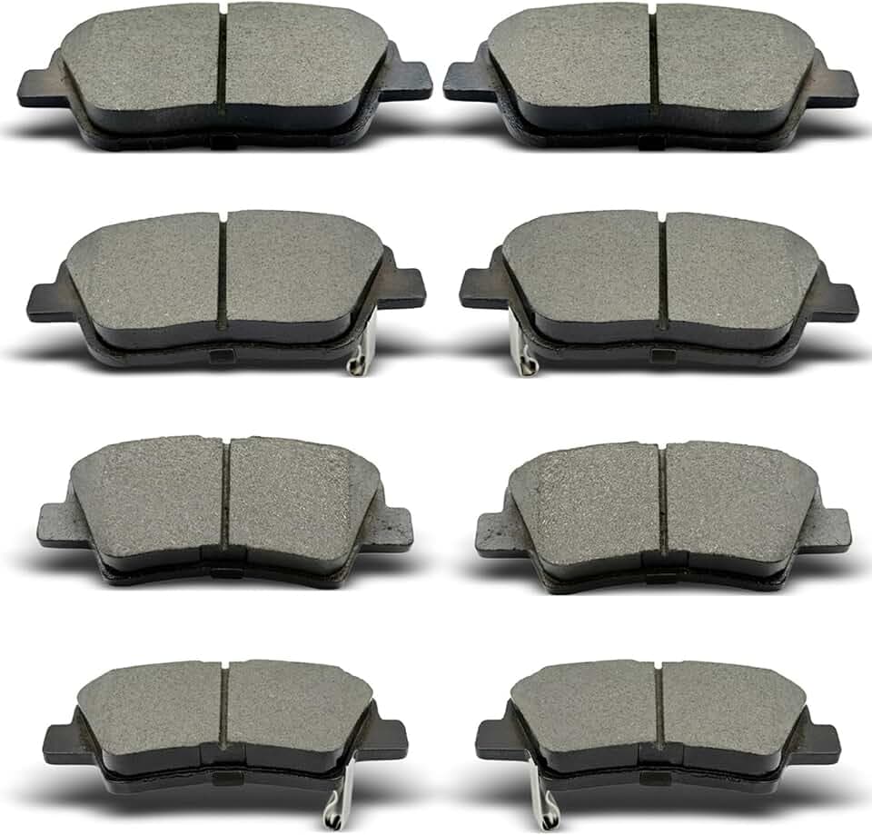 Front Rear Ceramic Brake Pads Fit for 11-15 Hyundai Sonata,11-16 Kia Optima