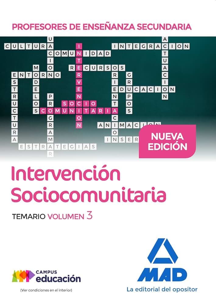 Profesores de Enseñanza Secundaria Intervención Sociocomunitaria. Temario