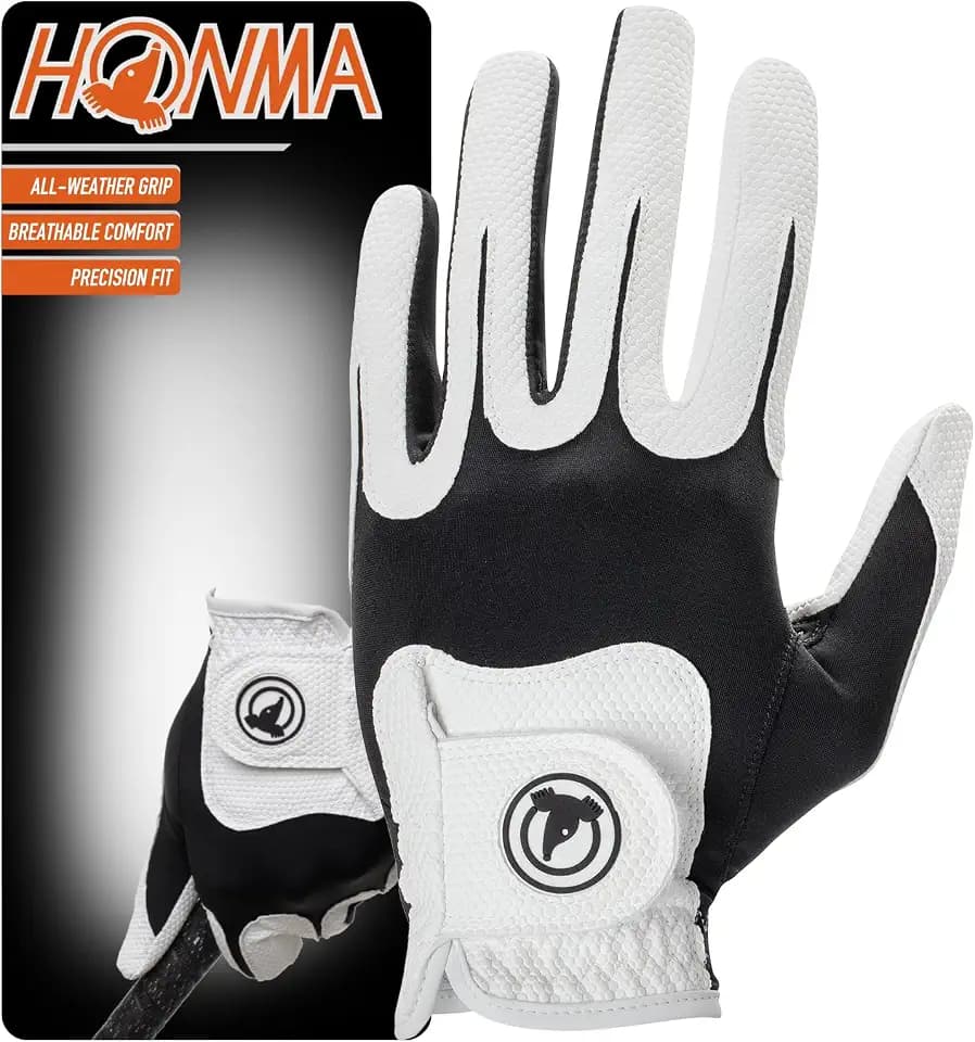 Honma Men's Golf Gloves, Left Hand for Right-Handed Golfers, All Weather