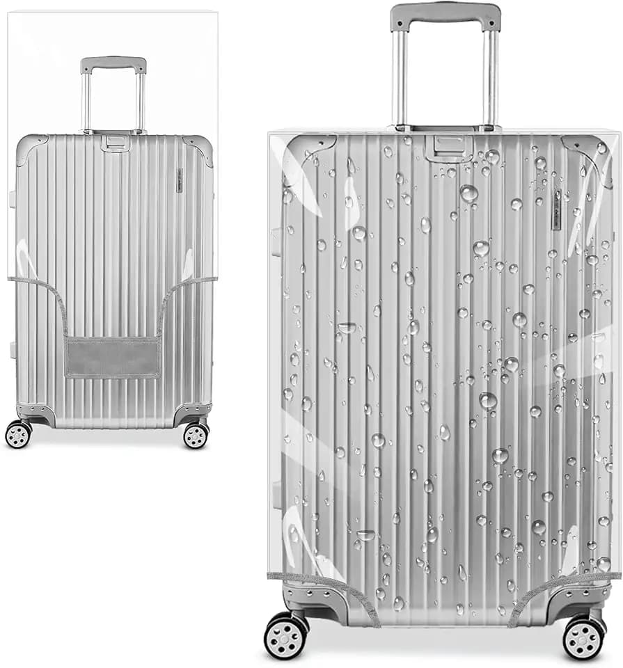 Yotako Kofferabdeckung, transparent, PVC, für Koffer, 50,8 cm, 61 cm, 71,1 cm, 76,2 cm, Vollständig transparent, 32inch, Transparent