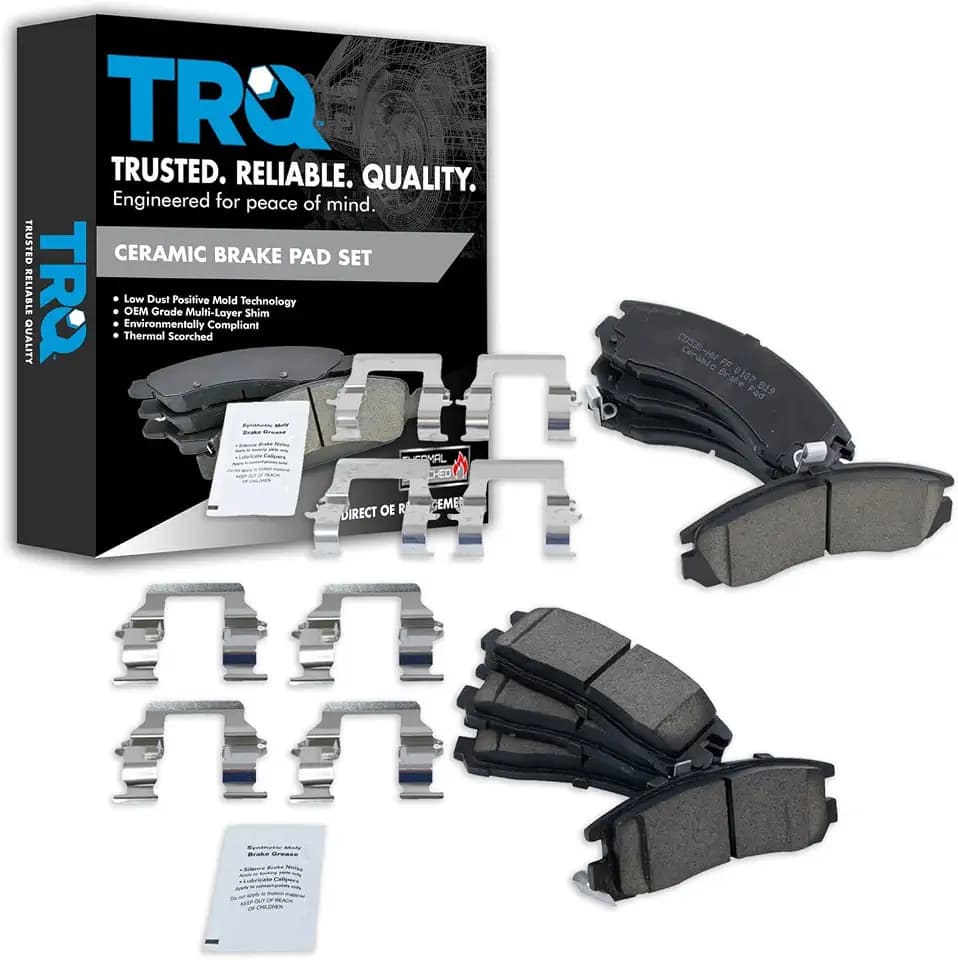 TRQ Front and Rear Brake Pads Ceramic