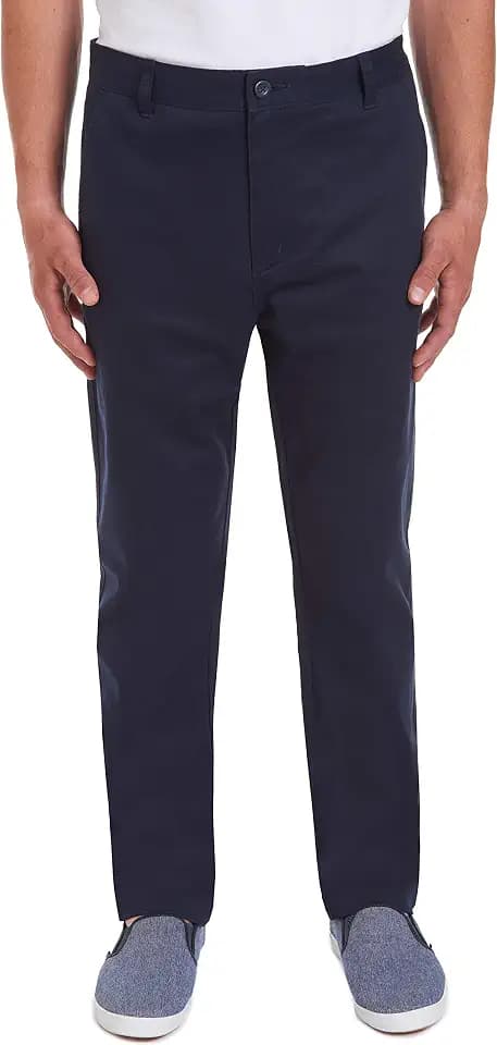 Nautica Young Men's Uniform Flat Front Stretch Twill Pant