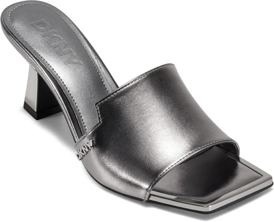 DKNY Women's Kailyn Square Toe Heeled Sandal Mules