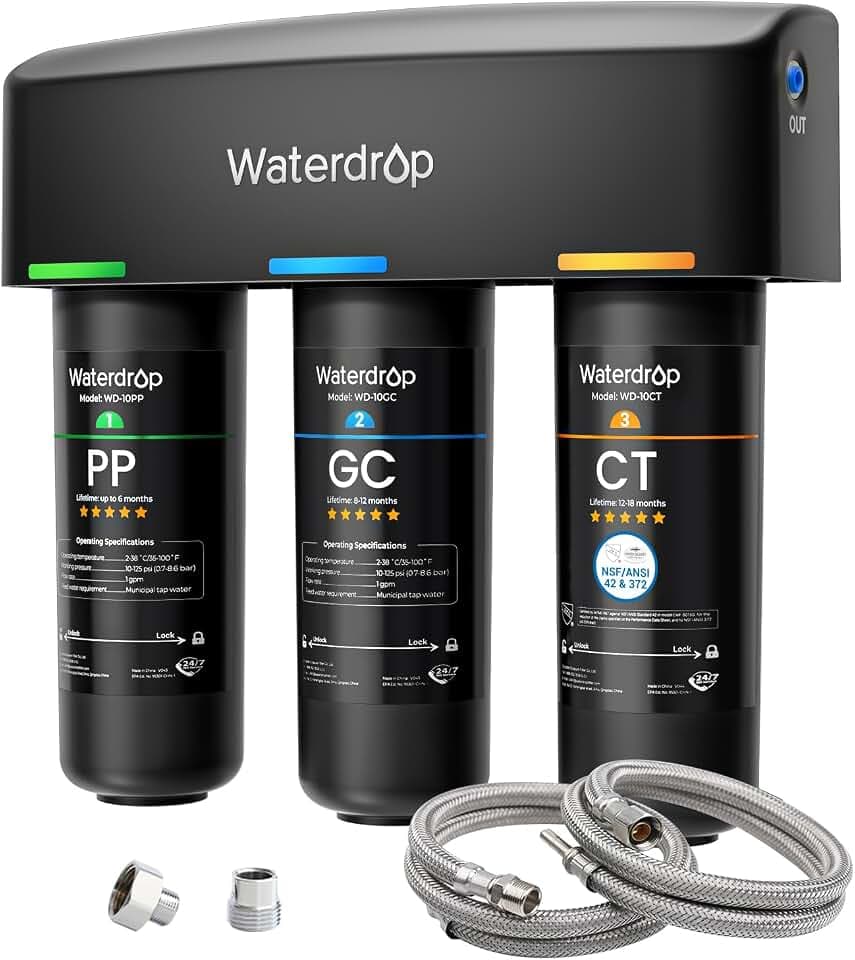 Waterdrop TSA 8-Schicht-Untertisch-Wasserfilter, NSF/ANSI 42 Zertifiziert