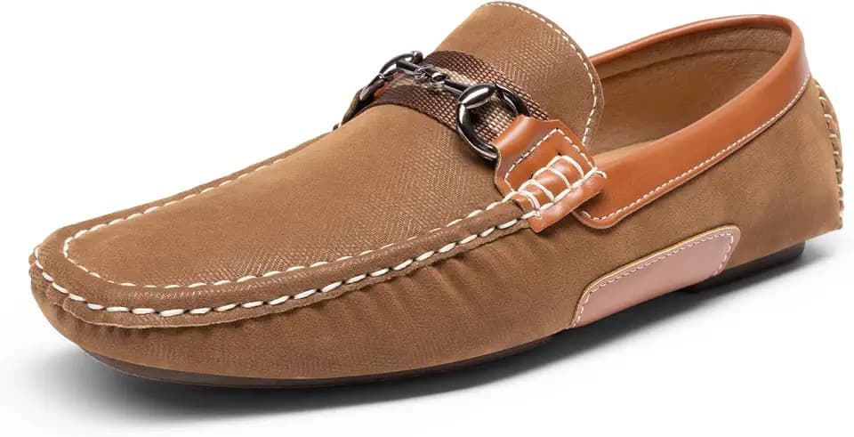 Bruno Marc Men's Driving Penny Loafers Casual Moccasins Shoes,Size 9.5,Tan