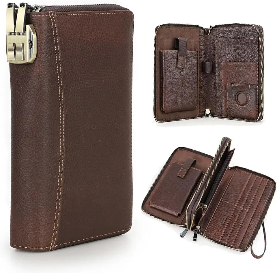 CONTACTS Anti Theft Code Lock Pilot Wallet Rfid Passport Holder for Airtag