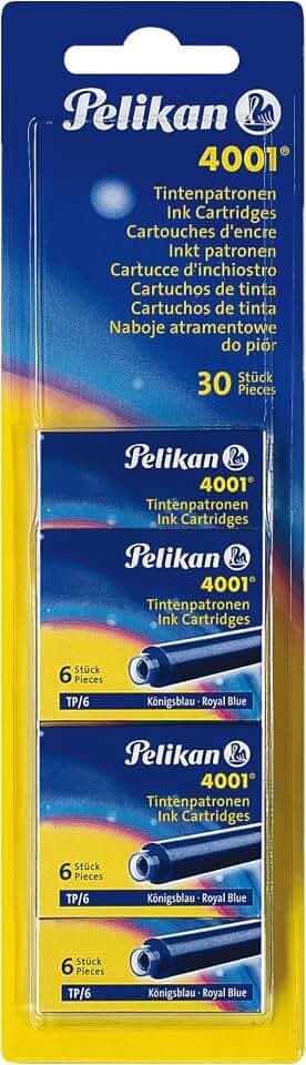 Pelikan Standard-Tintenpatronen 4001 Königsblau, 30 Stück